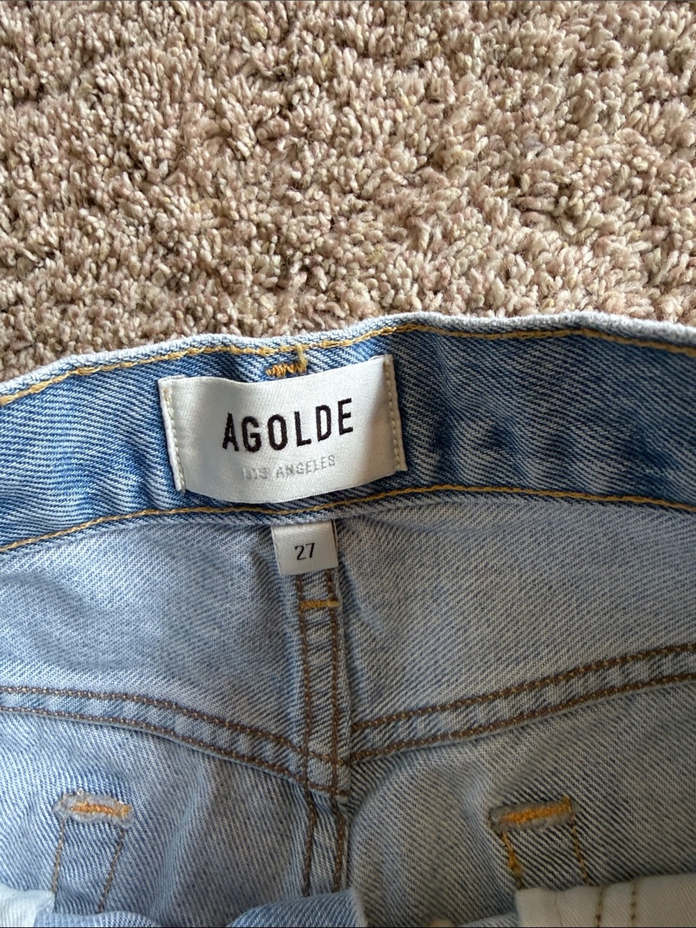Agolde distressed Parker 100% cotton shorts size 27 - Picture 5 of 8
